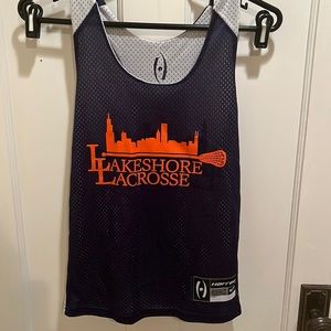 Lakeshore Lacrosse Athletic Penny Tank Top Reversible Blue & White